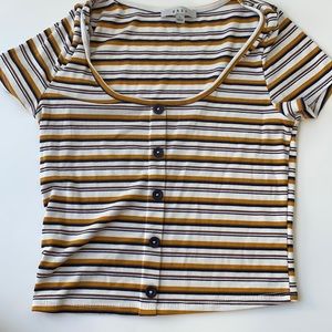 Stripped Cropped Shirt